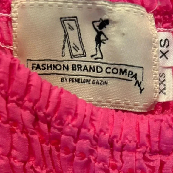 FASHION BRAND COMPANY BY PENELOPE GAZIN WOMENS PINK SUMMER DRESS SIZE XXS XS - Picture 2 of 5